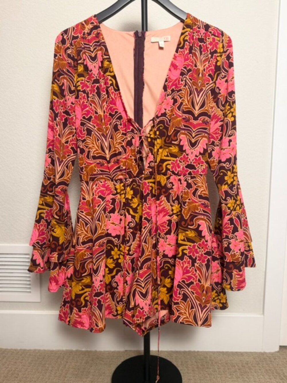 GB Boho Floral Bell Sleeve Romper 🌸